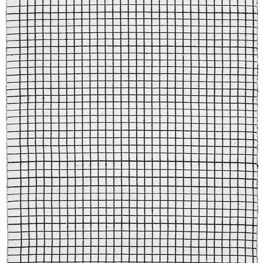 Fresh Black & White Mesh Reversible Floor Covering Rug