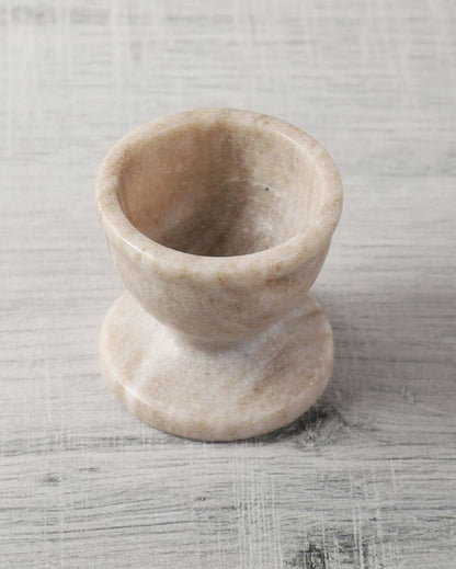 Marble Beige Egg Holders | Set of 2 | 2 x 2 inches