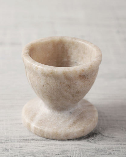 Marble Beige Egg Holders | Set of 2 | 2 x 2 inches