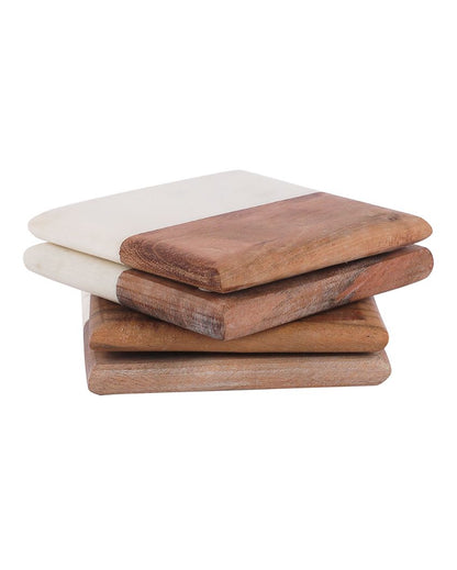 Stylish Marble Coasters | Set of 4 | 4 x 4 inches