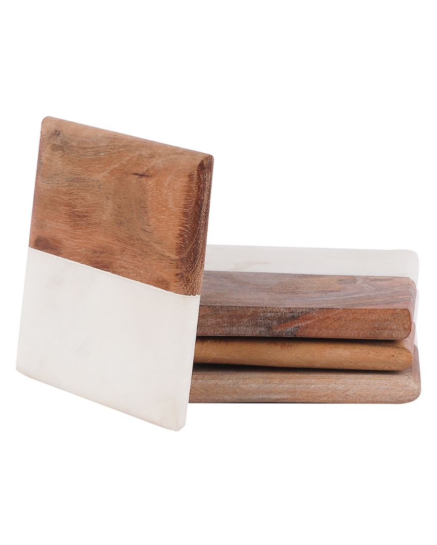 Stylish Marble Coasters | Set of 4 | 4 x 4 inches