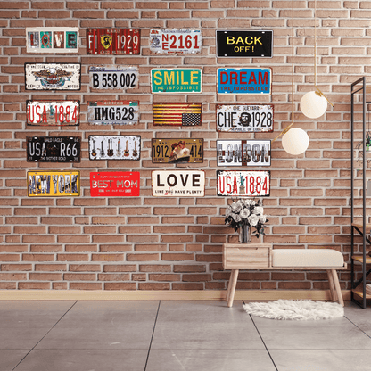 Back Off! Number Tin Plates Wall Sign | 6 x 1 x 12 inches