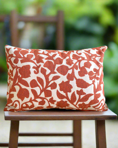 Orange Leaf Double Sided Cushion Covers | Orange | Set of 2