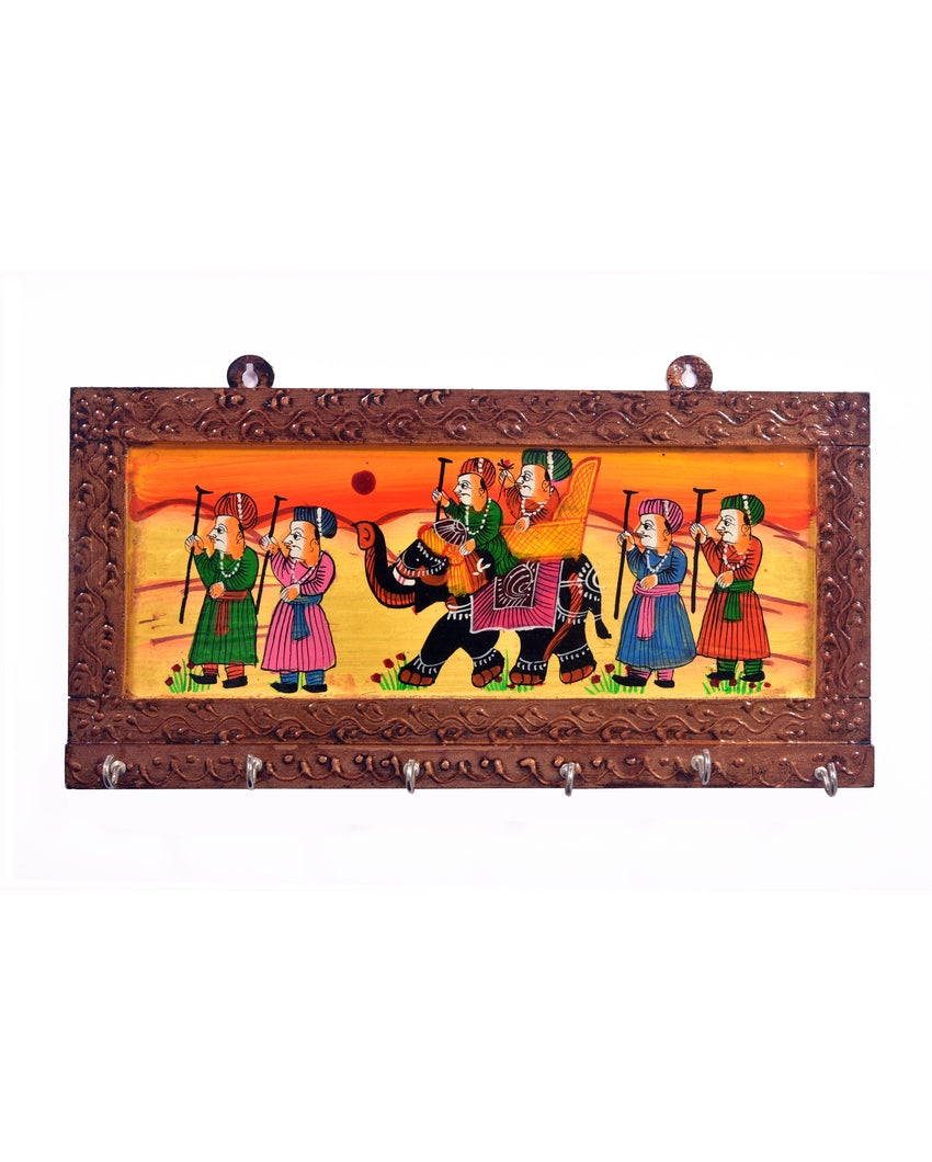 Artistic MDF Wood Painting Key Holder | 11 x 6 inches