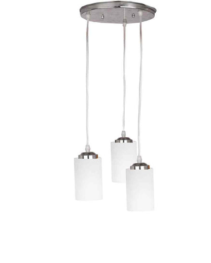 Classic Triple Glass Shade Hanging Ceiling Light Pendant Lamp | 13 x 13 x 28 inches