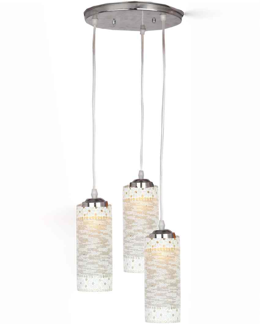 Modern Triple Glass Shade Pendant Light Ceiling Lamp | 13 x 13 x 32 inches