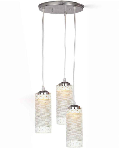 Modern Triple Glass Shade Pendant Light Ceiling Lamp | 13 x 13 x 32 inches