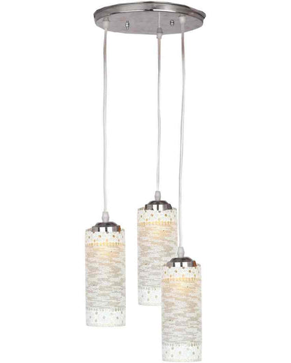 Modern Triple Glass Shade Pendant Light Ceiling Lamp | 13 x 13 x 32 inches