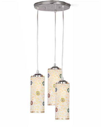 Chic Triple Glass Shade Pendant Light Ceiling Lamp | 13 x 13 x 32 inches