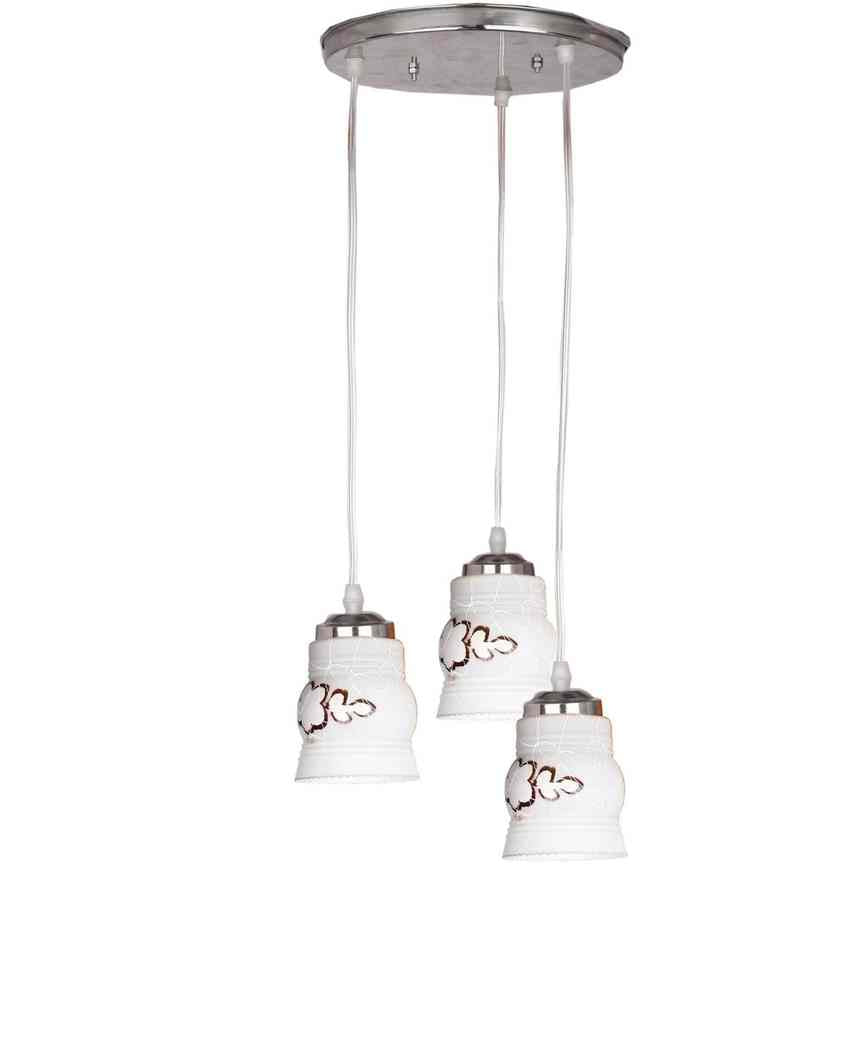 Artistic Triple Glass Shade Hanging Ceiling Light Pendant Lamp | 13 x 13 x 32 inches