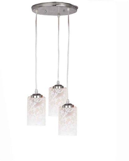 High-End Triple Glass Shade Hanging Ceiling Light Pendant Lamp | 13 x 13 x 32 inches