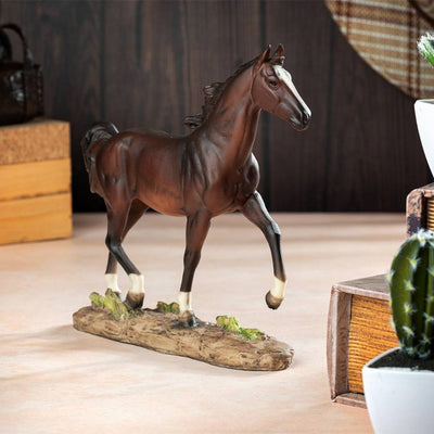 Luxurious Horse Polyresin Figurine | 8 x 2 x 9 inches