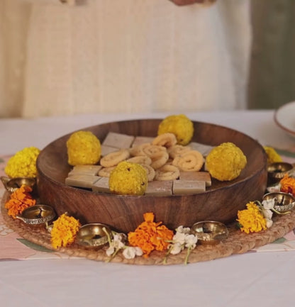 Single Wood Piece Round Platter