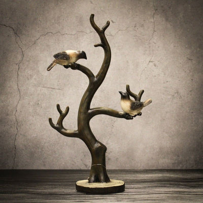Charming Bird Tree Resin Key Holder Showpiece | 10 x 4 x 15 inches
