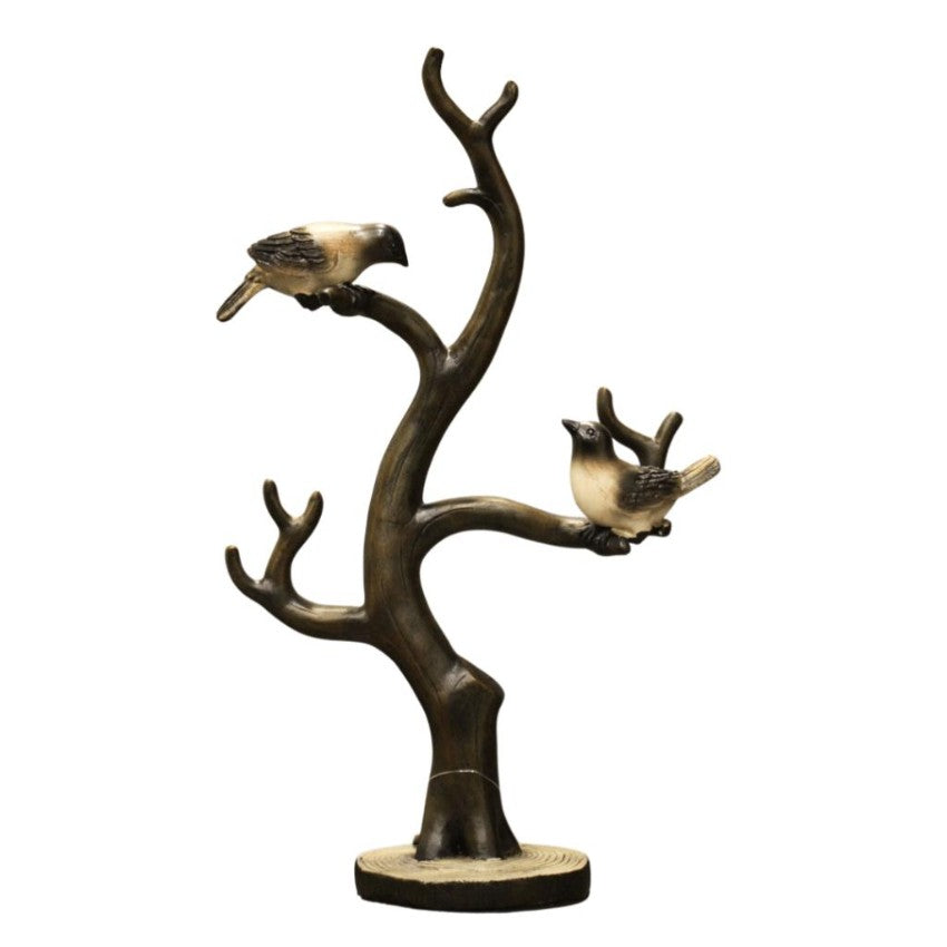 Charming Bird Tree Resin Key Holder Showpiece | 10 x 4 x 15 inches