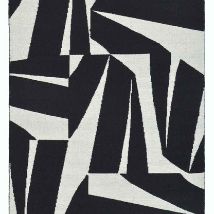 Vivid Black & White Rio Reversible Floor Covering Rug