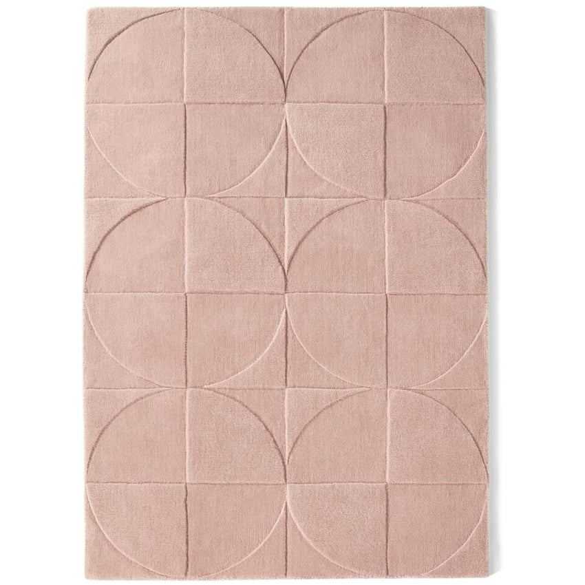 Charming Pink Round Square Floor Covering Rug