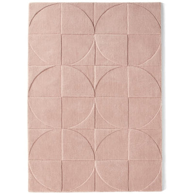 Charming Pink Round Square Floor Covering Rug