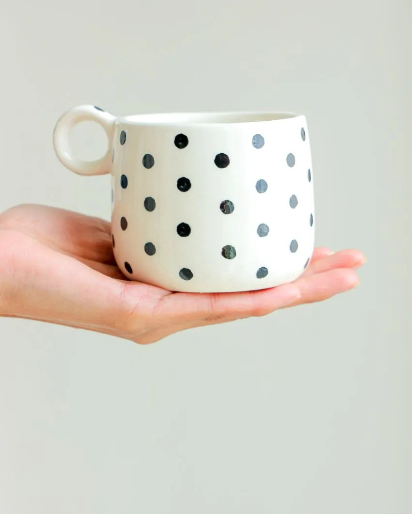 Polka Posh Ceramic Mugs | Set Of 2