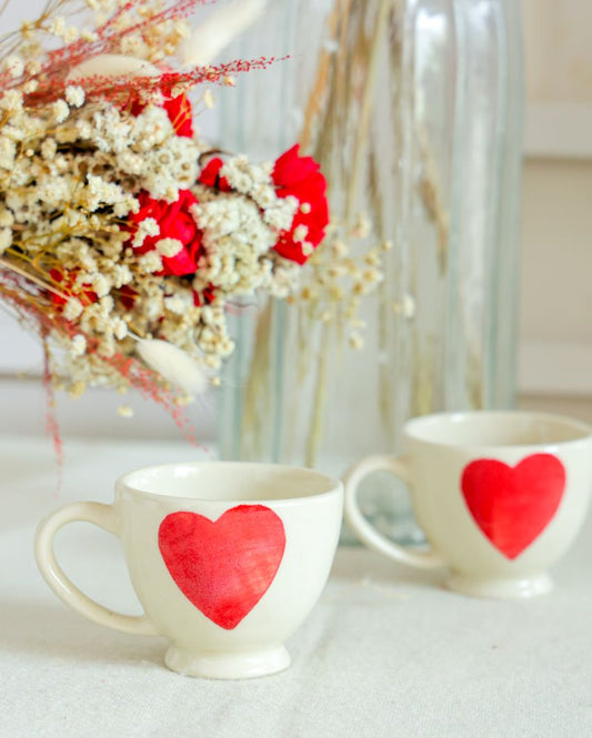 Heartbeat Ceramic Mugs | Set Of 2