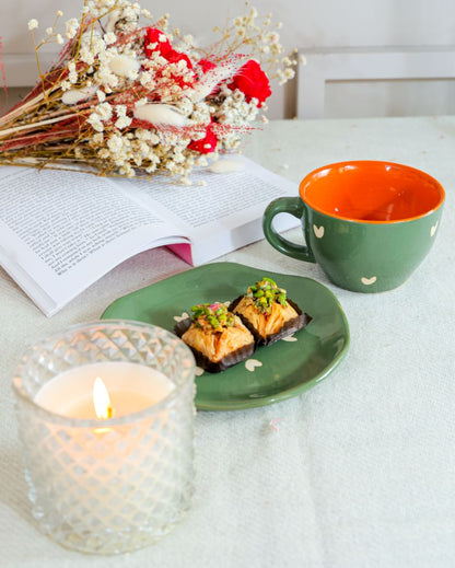 Green Warm Hug Cup & Saucer Set