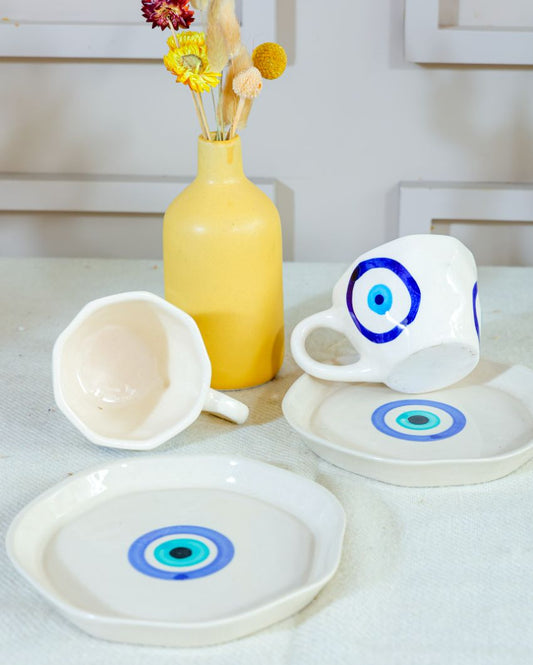 Good Vibes Brew Ceramic Cup & Saucer Set