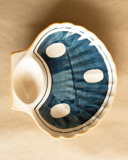 Shell Round White Serving Platter