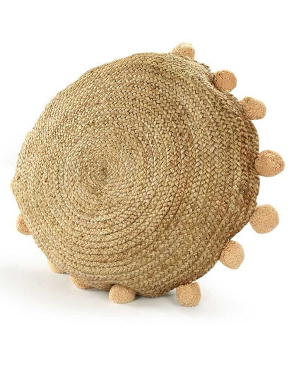 Round Braided Jute Floor Cushion | 24 inches