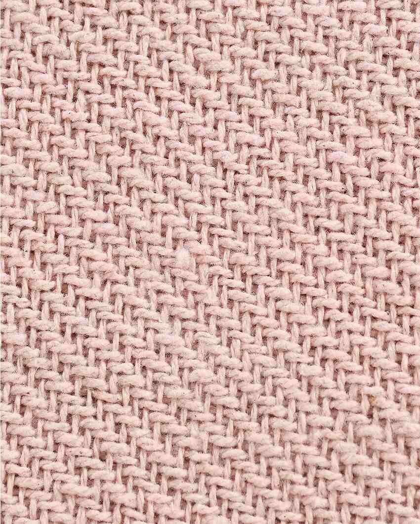 Solid Cotton Throw Soft Pink | 51 x 31 inches