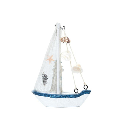 Mini Wooden Sailboat Model Decoration Showpiece | Pack of 4