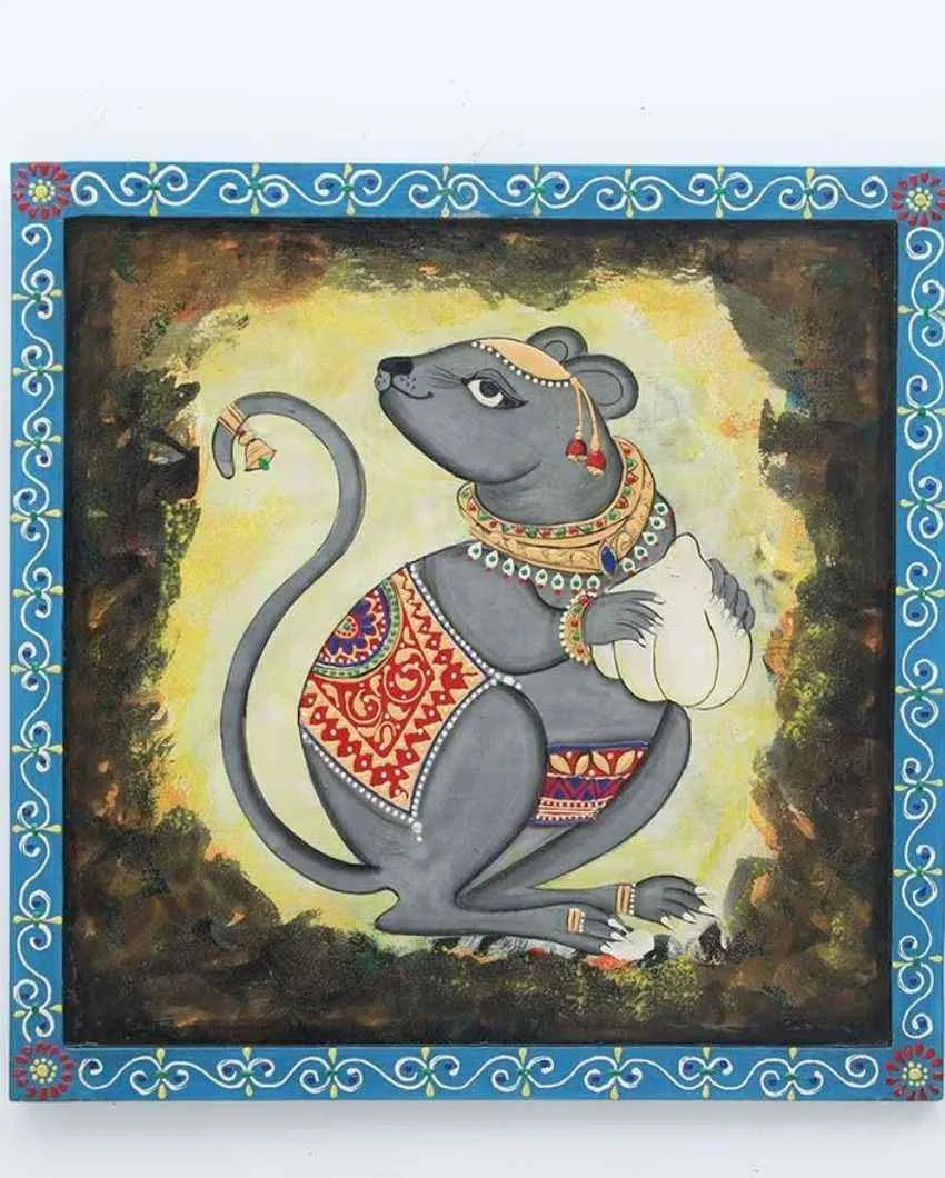 Mooshakraj Hand Painted Square Wall Plate