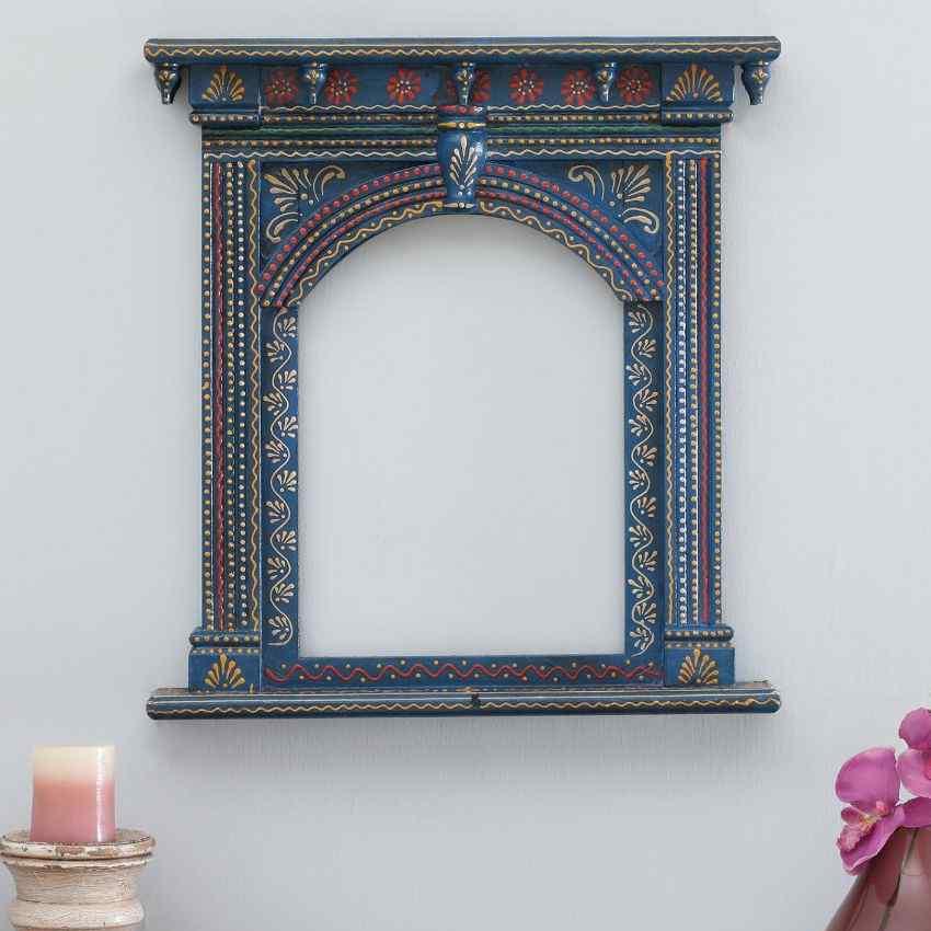 Jaipuri Wooden Wall Hanging Jharokha Frame