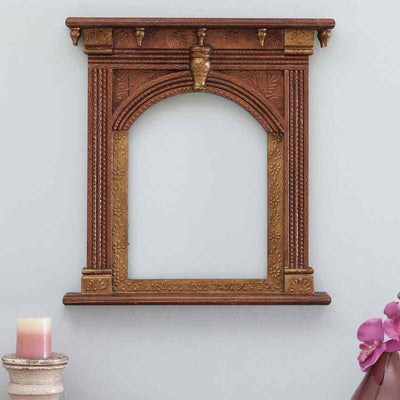 Folk Wooden Wall Hanging Jharokha Frame