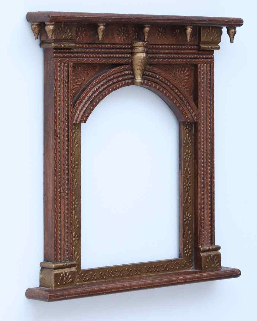 Folk Wooden Wall Hanging Jharokha Frame