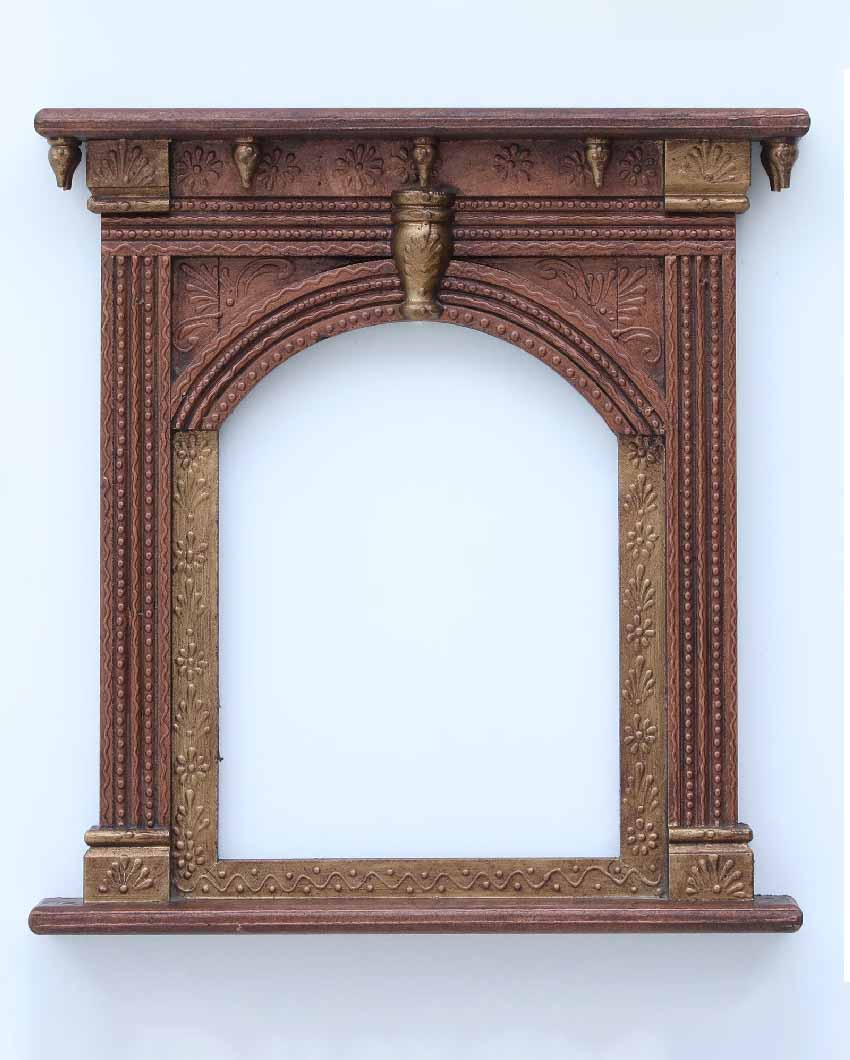 Folk Wooden Wall Hanging Jharokha Frame