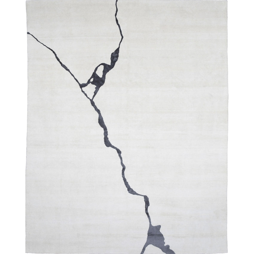 Dynamic White Stream Floor Covering Rug