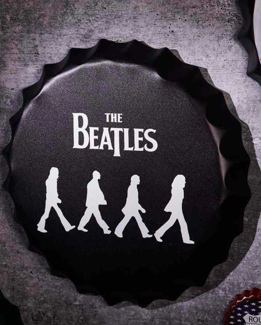 The Beatles Bottle Cap Wall Decor | 14 inches