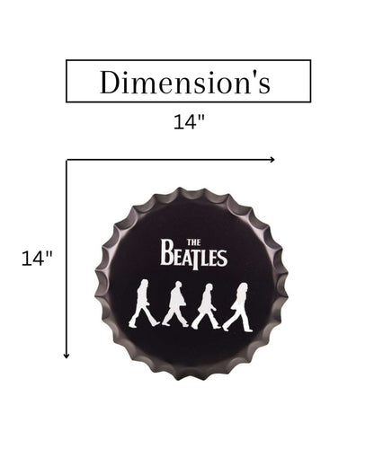 The Beatles Bottle Cap Wall Decor | 14 inches