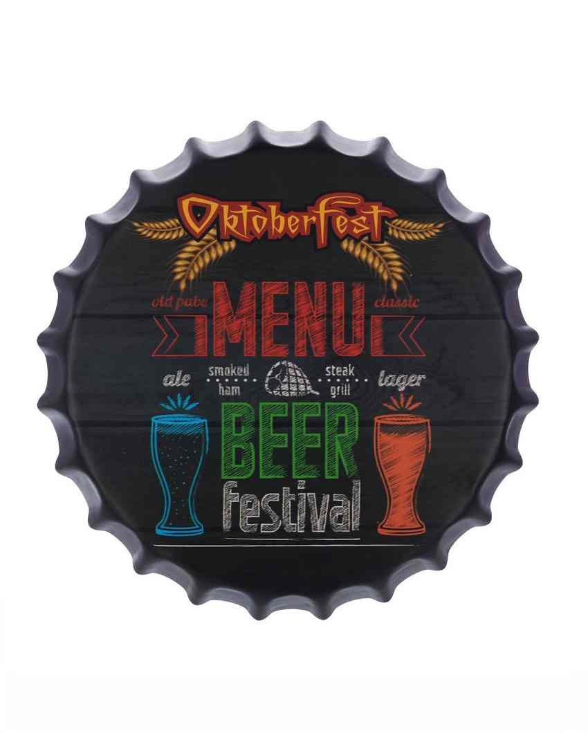 Beer Festival Bottle Cap Wall Decor | 35 x 5 cm/ 14 x 2 inches