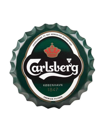 Carlsberg 1847 Bottle Cap Wall Decor | 35 x 5 cm/14 x 2 inches