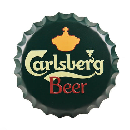 Carlsberg Beer Bottle Cap Wall Decor | 35 x 5 cm/14 x 2 inches