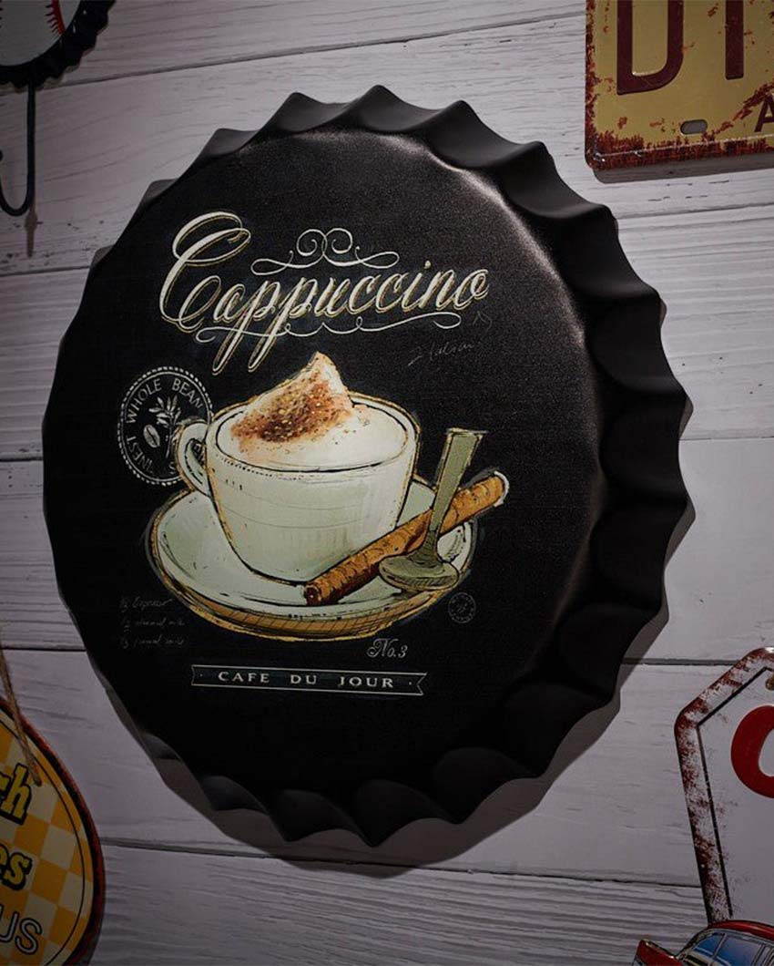 Cappuccino Bottle Cap Wall Decor | 35 x 5 cm/ 14 x 2 inches