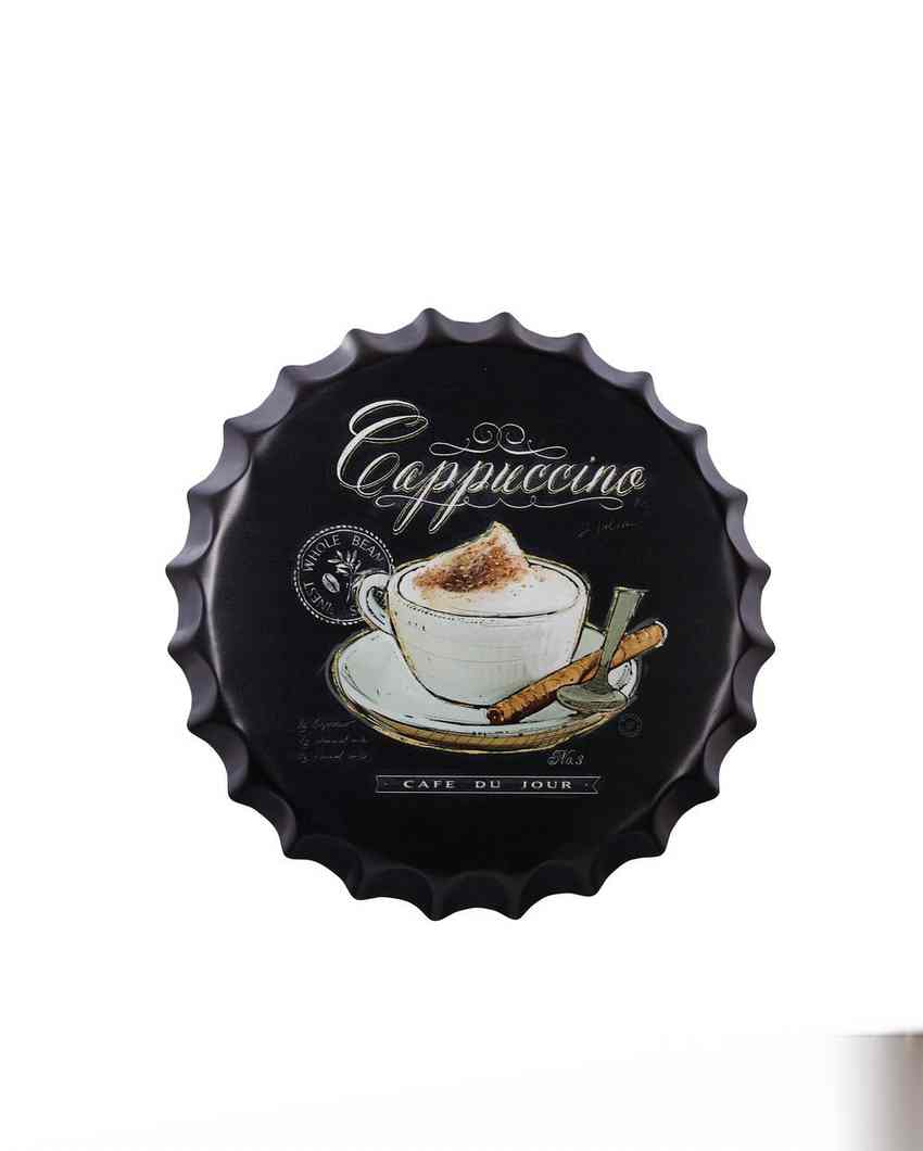 Cappuccino Bottle Cap Wall Decor | 35 x 5 cm/ 14 x 2 inches