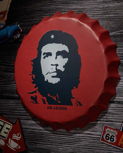 Che Guevara Red Bottle Cap Wall Decor | 35 x 5 cm / 14 x 2 inches