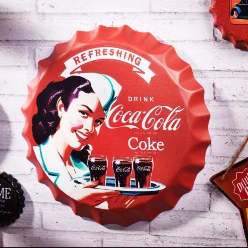 Coca-Cola Bottle Cap Wall Decor | 35 x 5 cm / 14 x 2 inches