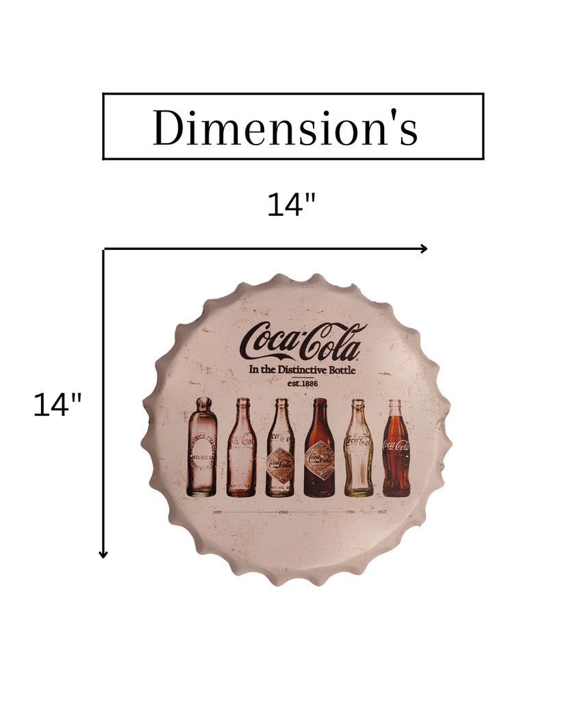 Coca Cola 1886 Bottle Caps Wall Decor | 35 x 5 cm/ 14 x 2 inches