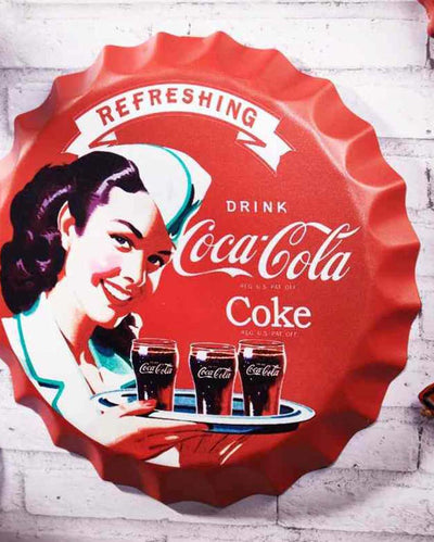 Coca-Cola Bottle Cap Wall Decor | 35 x 5 cm / 14 x 2 inches