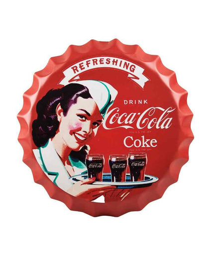 Coca-Cola Bottle Cap Wall Decor | 35 x 5 cm / 14 x 2 inches