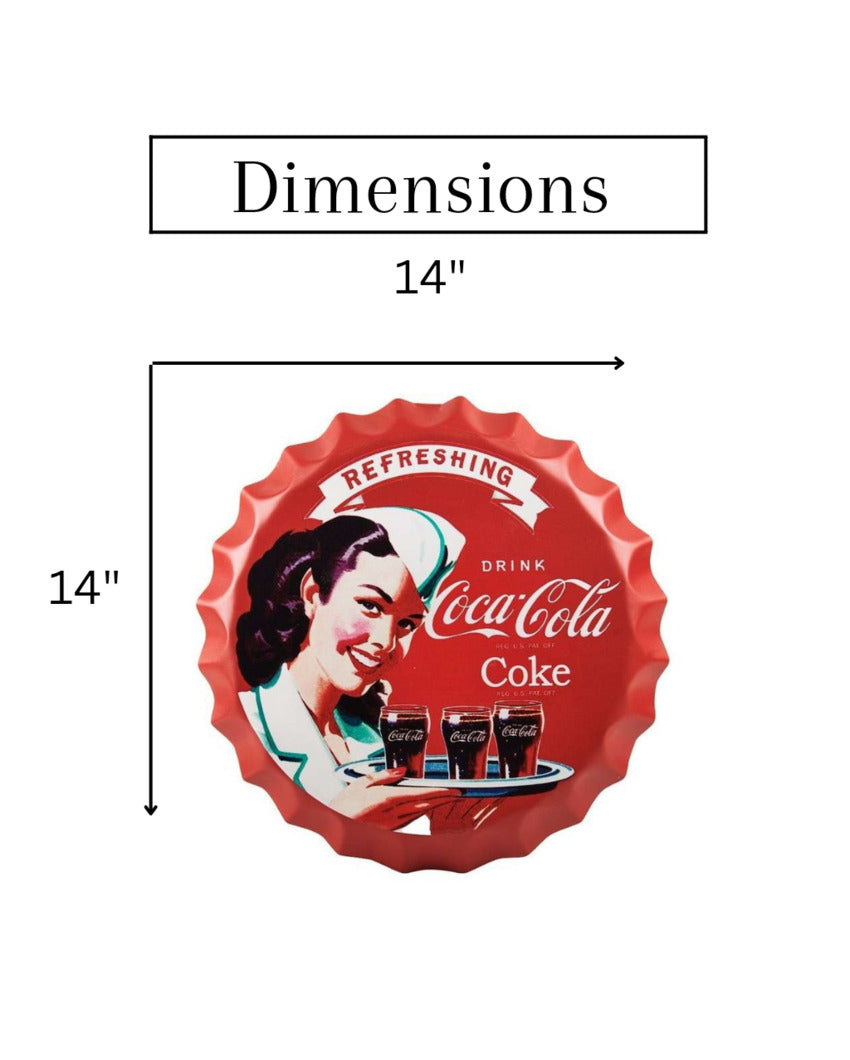 Coca-Cola Bottle Cap Wall Decor | 35 x 5 cm / 14 x 2 inches