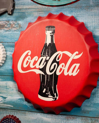 Coca Cola Red Bottle Cap Wall Decor | 35 x 5 cm/ 14 x 2 inches